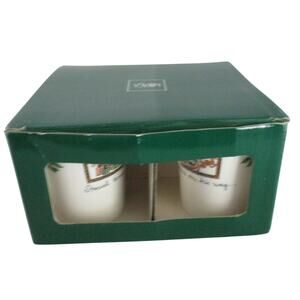 Vintage Mikasa Christmas Wish Cappuccino Mugs Set Of 4 In Box